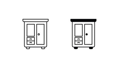 Cupboard icon design with white background stock illustration