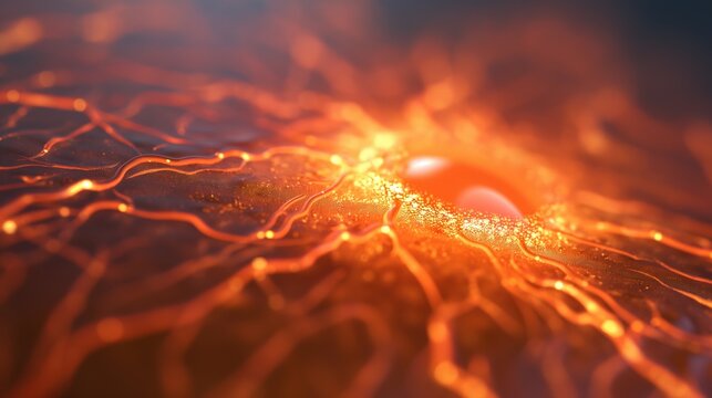 Digital illustration of macular degeneration affecting vision