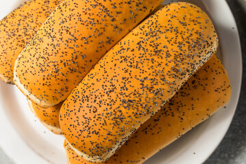 Homemade Poppyseed Hot Dog Buns