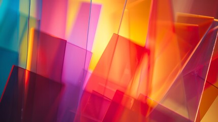 Fototapeta premium Layers of abstract colored gels photographed with a shallow depth of field