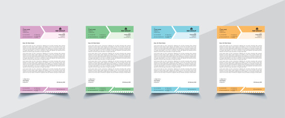 Corporate letterhead template design for all kinds of uses