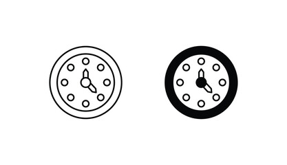 Clock icon design with white background stock illustration