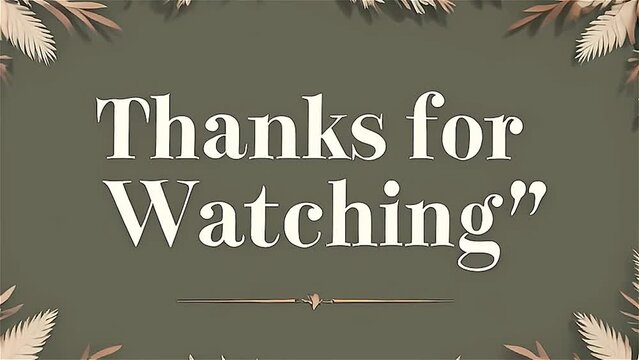 Thanks for watching, thank you for watching text animation for social media content creators, for end video for your content