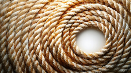 Close-up of a coil of rope.