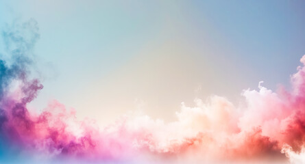 Fototapeta premium Abstract colorful sky with clouds