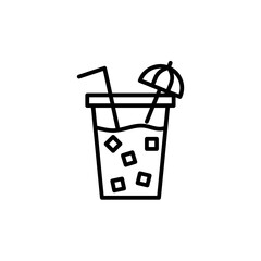 Refreshing Drink Icon for Beverage and Hospitality Industry