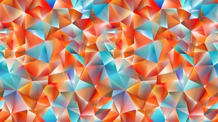 Obraz premium Abstract Geometric Pattern with Orange and Blue Triangles