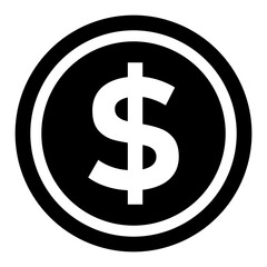 ikona znaku dolara, grafika wektorowa