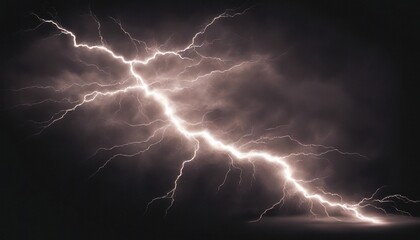 Dramatic lightning bolt illuminating the night sky, showcasing the raw power of nature in a stunning display of atmospheric electricity.