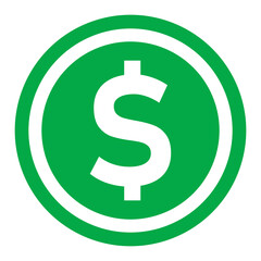 ikona znaku dolara, grafika wektorowa © robert6666