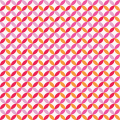 Colourful geometric circle background. Abstract seamless pattern. Vector illustration