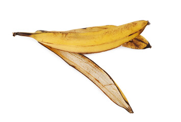 Banana peel isolated on white background. © Viktor