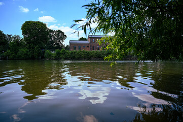 Fulda river in the city of Kassel