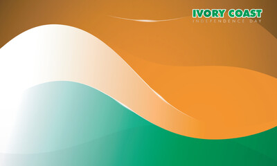 Simple gradient in orange white and green with simple shining line design