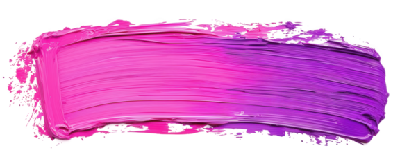 Pink and purple brush stroke isolate on transparent background, png, cutout