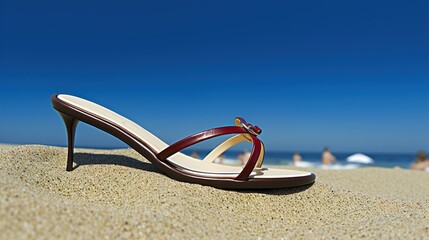 flip flops on the sand