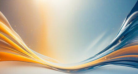 Abstract Wavy Background with Blue and Orange Hues