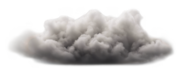 Dark storm cloud isolate on transparent background, png, cutout