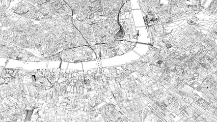 Obraz premium 3D illustration of city and urban in London England
