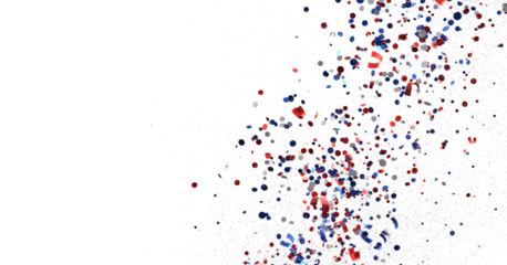 Confetti - Festive background with confetti in the shape of Confetti in the color of the American flag.