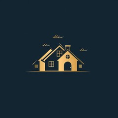 Architecture and Building real estate line art logo