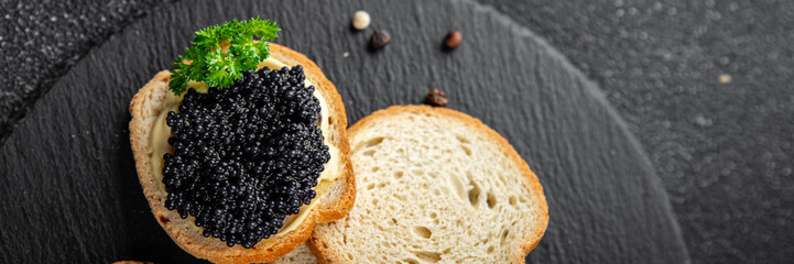 caviar lumpfish black caviar fresh seafood appetizer meal food snack on the table copy space food background
