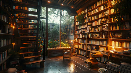 Cozy Home Library: Warm and Inviting Reading Space