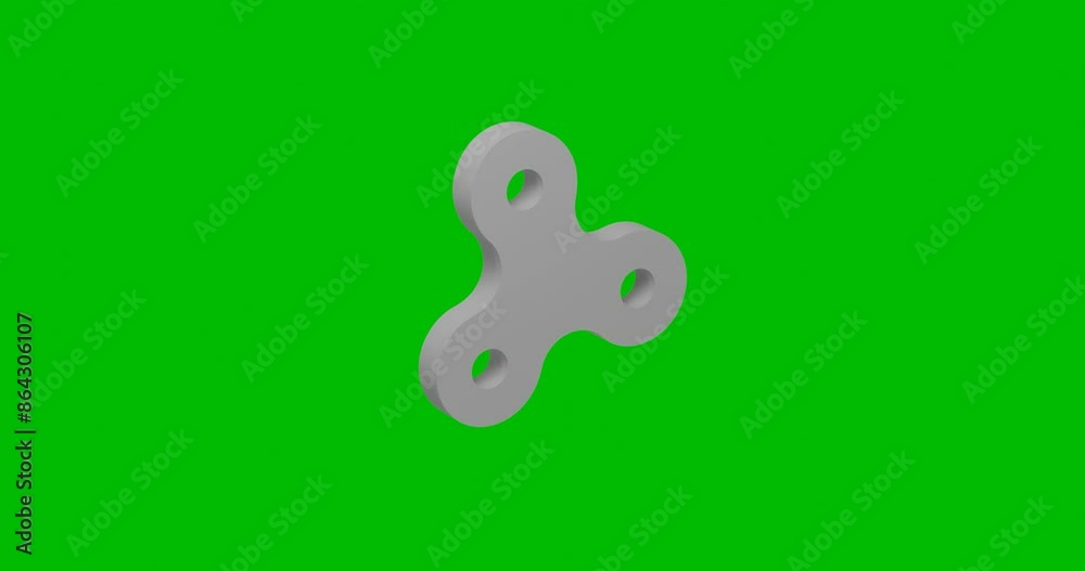 Poster animation of rotation of a white spinner symbol with shadow. simple and complex rotation. seamless l