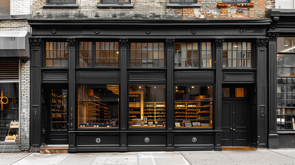 Naklejka premium Facade of a traditional French boutique