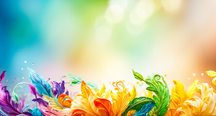 Abstract Colorful Floral Background