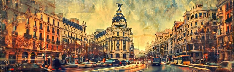 Obraz premium photo collage with an ancient city. Paper texture. AI generated illustration