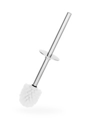 Metal toilet brush isolated on white background