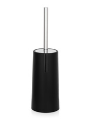 Toilet brush in black flask isolated on white background