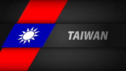 Edge background Taiwan graphic and label.