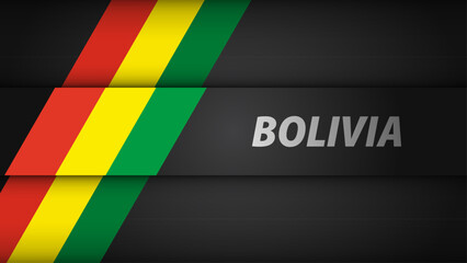 Edge background Bolivia graphic and label.