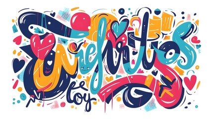 Bold Typography Sticker Design for Shirt and Merchandise