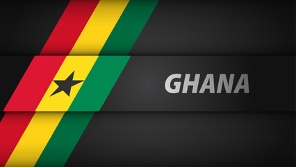 Edge background Ghana graphic and label.