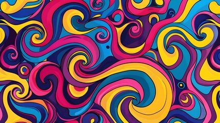 Mesmerizing Psychedelic Swirl Pattern for Vibrant and Captivating Design