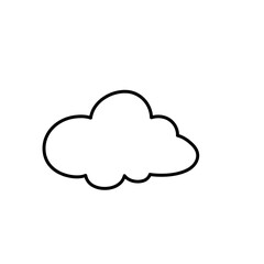 Hand drawn cloud line icon