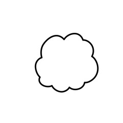 Hand drawn cloud line icon