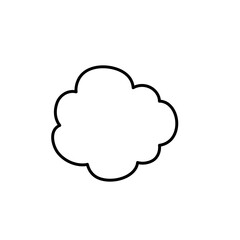 Hand drawn cloud line icon