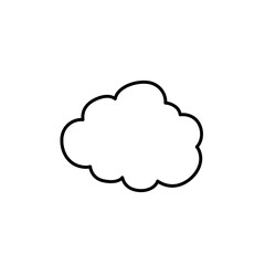 Hand drawn cloud line icon