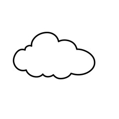 Hand drawn cloud line icon