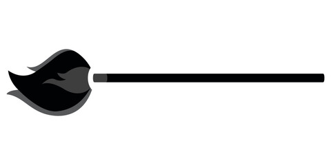 Illustration Of A Burning Match, The Silhouette Of A Lit Match In The Form Of An Icon. Isolated On Transparent Background.