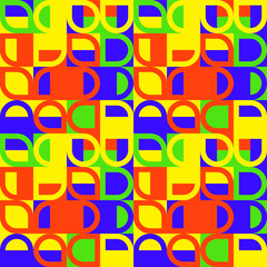 Abstract seamless pattern with geometric shapes in retro. vintage style. For printing on fabric, wrapping paper, web banners, wallpapers, backdrops. Vector