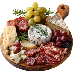 Artisan Cheese and Charcuterie Board with Meats and Fruits 5f799131 Isolated on Transparent or...