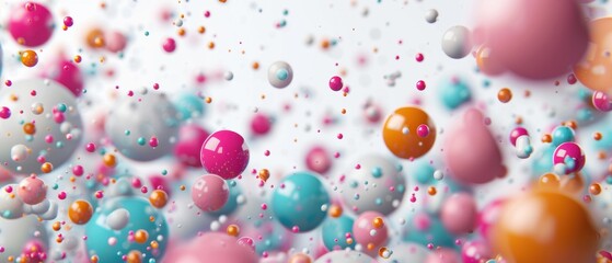Festive colorful abstract drops, vibrant celebration theme