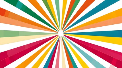 Vibrant Sunburst Abstract Design for Shirt and Apparel Graphics