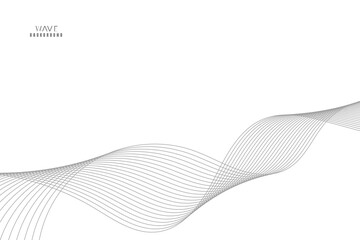 Abstract vector modern background with blue wavy lines and particles. Technology backdrop.
