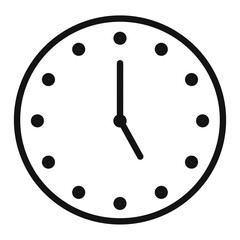 Five O Clock Timepiece Icon for Accurate Timekeeping and Scheduling